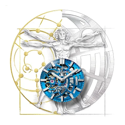 Venezianico Nereide Ultraleggero 42 Automatico Skeleton Light-Blue 3921506