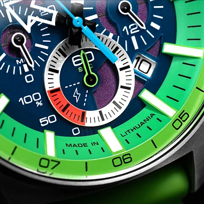 Vostok Europe Expedition Northpole Solar Chrono Date Black Rubber Straps Set VR42-595A733