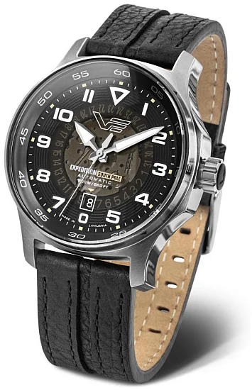 Vostok Europe Expedition Southpole Automatic Black Leather Strap NH35A-592A758