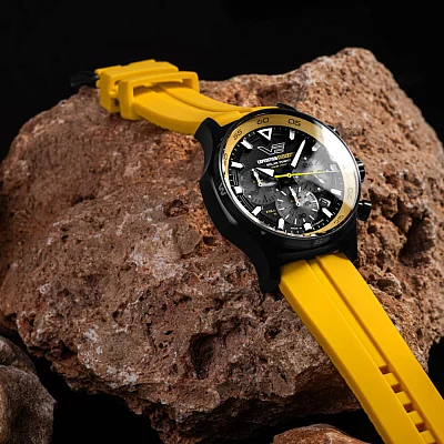 Vostok Europe Expedition Southpole Solar Chrono Date Brown Leather Strap VR42-592C763
