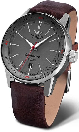 Vostok Europe GAZ-14 Limousine Automatic Date Brown Leather Strap NH35A-560A688
