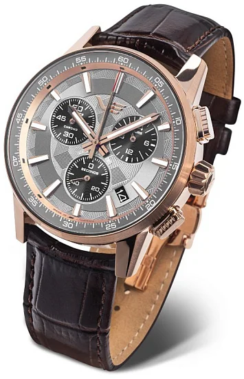 Vostok Europe Limousine 20 Quartz Chrono Date Leather Strap VK68-561B785