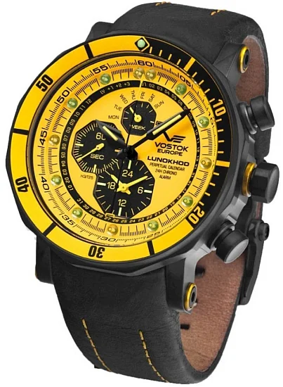 Vostok Europe Lunokhod 2 Quartz Chrono Day-Date Straps Set YM86-620C504