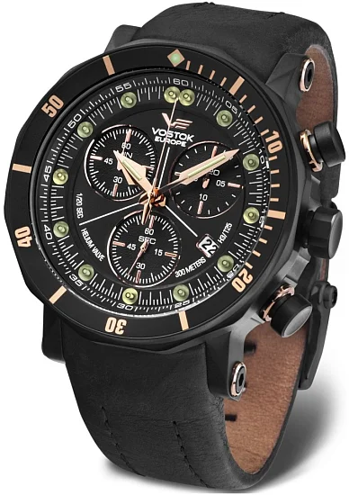 Vostok Europe Lunokhod 2 Quartz Chrono Date Straps Set 6S30-6203211