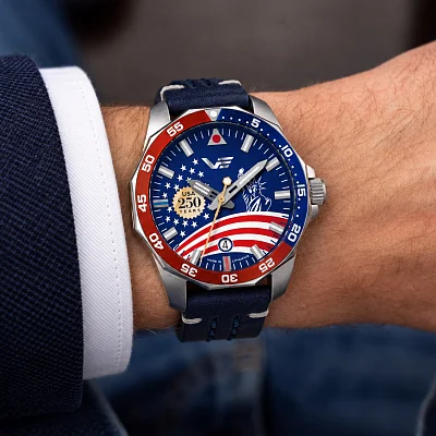 Vostok Europe N1 Rocket Automatic Date USA 250th Anniversary Limited Edition NH35A-225AS22