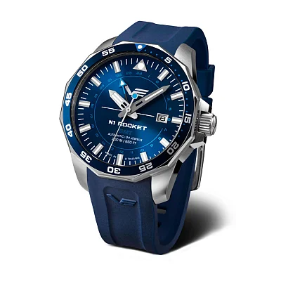 Vostok Europe N1 Rocket Automatic GMT Date Blue NH34-225A712