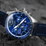  Zdjęcie 4 Vostok Europe Space Race Quartz Tachymeter Chrono Date Blue Leather Strap 6S20-325A742
