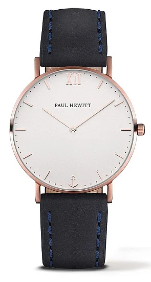 Paul Hewitt Sailor Line Rose White Sand Leather Navy Blue PH-SA-R-ST-W-11M