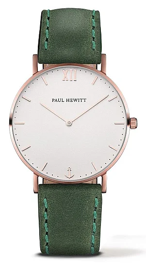 Paul Hewitt Sailor Line Rose White Sand Leather Green PH-SA-R-ST-W-12M