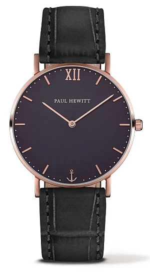 Paul Hewitt Sailor Line Rose White Sand Leather Black PH-SA-R-ST-B-15M