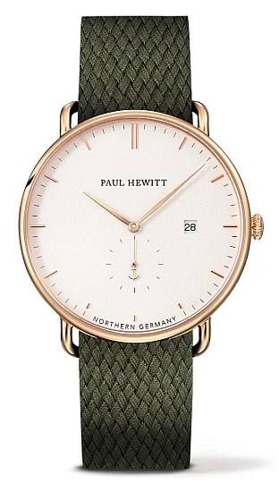 Paul Hewitt Grand Atlantic Line Gold White Sand Perlon Olive Green PH-TGA-G-W-20M