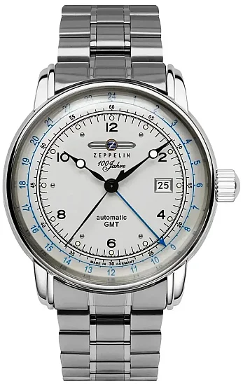 Zeppelin 100 Years Zeppelin Automatic GMT Metal Bracelet ZE-8666MB1