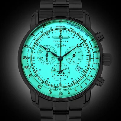 Zeppelin 100 Years Zeppelin Quartz Chrono Alarm ZE-8680MB3