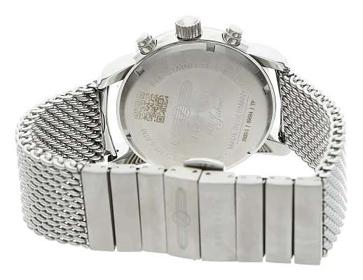 Zeppelin 100 Years Zeppelin Quartz Chrono Alarm Mesh ZE-7680M-1