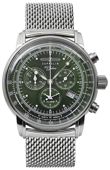 Zeppelin 100 Years Zeppelin Quartz Chrono Alarm Mesh ZE-8680M-4
