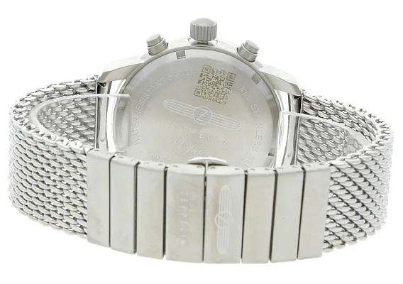 Zeppelin 100 Years Zeppelin Quartz Chrono Alarm Mesh ZE-7680M-3