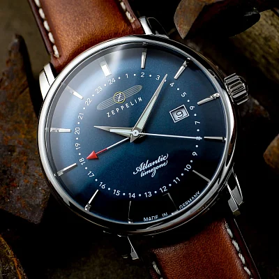Zeppelin Atlantic Quartz Timezone GMT ZE-8442-3
