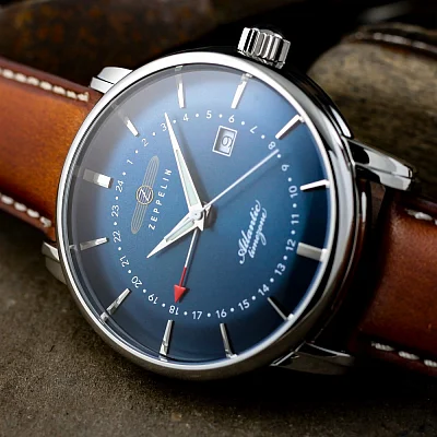 Zeppelin Atlantic Quartz Timezone GMT ZE-8442-3