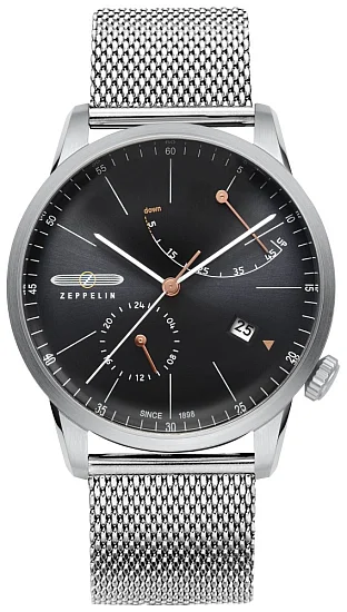 Zeppelin Flatline Automatic GMT Power Reserve Mesh ZE-7366M-2
