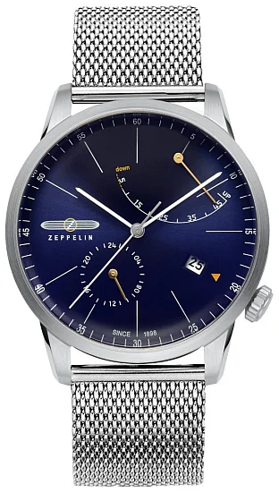 Zeppelin Flatline Automatic GMT Power Reserve Mesh ZE-7366M-3