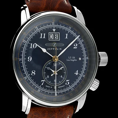 Zeppelin LZ126 Los Angeles Quartz Big Date GMT ZE-8644-3