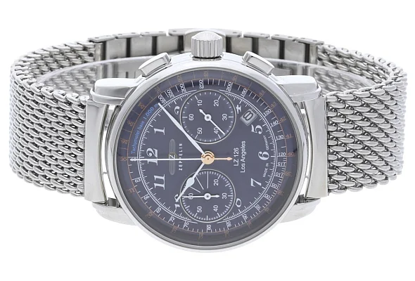 Zeppelin LZ126 Los Angeles Quartz Chrono Mesh ZE-7614M-3