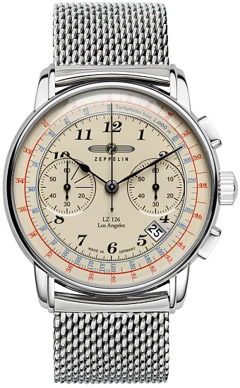 Zeppelin LZ126 Los Angeles Quartz Chrono Mesh ZE-7614M5