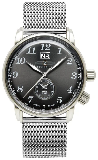 Zeppelin LZ127 Count Zeppelin GMT Big Date Mesh ZE-7644M-2