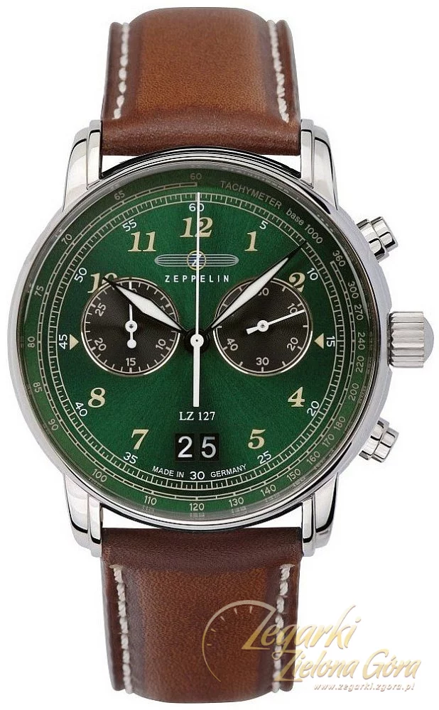 ✓ Zeppelin ZE-8684-4 ⌚ LZ127 Count Zeppelin Quartz Chrono Big