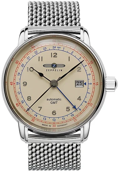 Zeppelin LZ126 Los Angeles Automatic GMT Mesh ZE-7668M-5