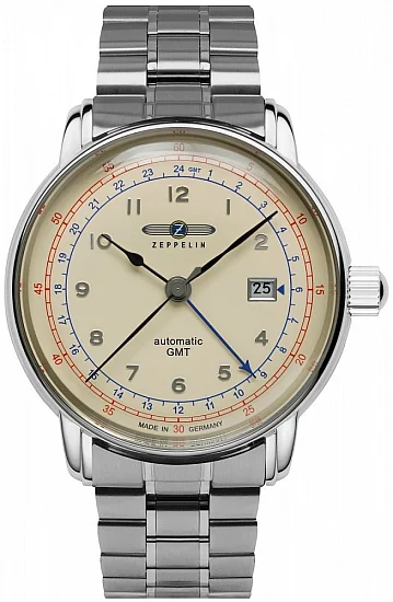 Zeppelin LZ126 Los Angeles Automatic GMT Metal Bracelet ZE-7668MB5