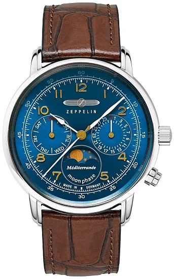 Zeppelin LZ14 Mediterranee Moonphase Day-Date Quartz ZE-96373