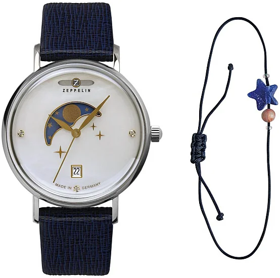Zeppelin Luna Lady Moonphase Quartz Bracelet Set ZE-7133-1