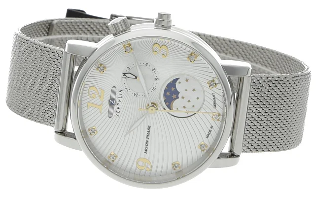 Zeppelin Luna Lady Moonphase Quartz Mesh ZE-7637M-1