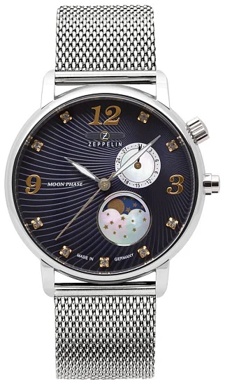 Zeppelin Luna Lady Moonphase Quartz Mesh ZE-7637M-3