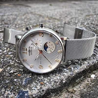 Zeppelin Luna Lady Moonphase Quartz Mesh ZE-7637M-1