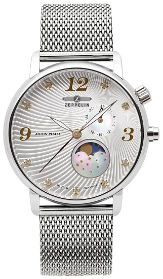 Zeppelin Luna Lady Moonphase Quartz Mesh ZE-7637M-1