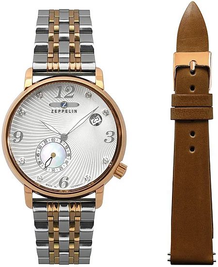 Zeppelin Luna Lady Quartz Rose Gold PVD Set ZE-7633M-5SET