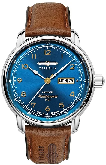 Zeppelin Mediterranee Automatic Day-Date Blue Dial ZE-96643