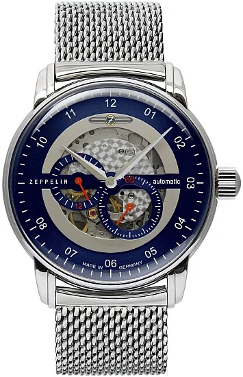 Zeppelin New Captain's Line Automatic Skeleton 24h Mesh ZE-8664M-3