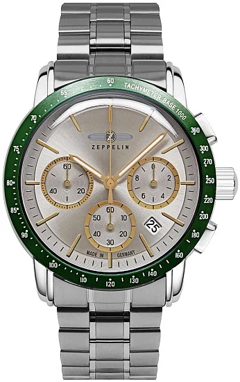 Zeppelin New York Quartz Chrono Silver Dial ZE-8878MB5