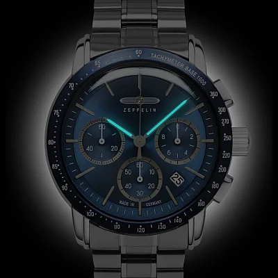 Zeppelin New York Quartz Chrono Blue Dial ZE-8878MB3