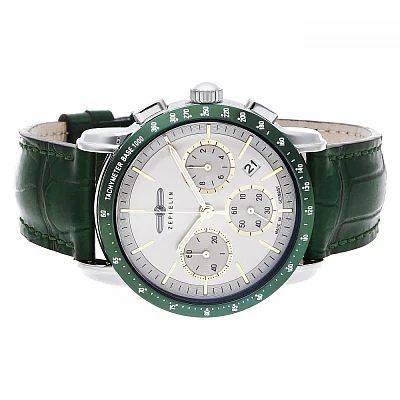 Zeppelin New York Quartz Chrono Silver Dial ZE-88785