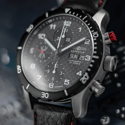 Zeppelin Night Cruise Automatic Chrono Day-Date Valjoux ZE-7216-2
