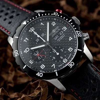 Zeppelin Night Cruise Automatic Chrono Day-Date Valjoux ZE-7216-2