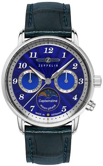 Zeppelin Ultramarin Captain Moonphase Day-Date Quartz ZE-86393
