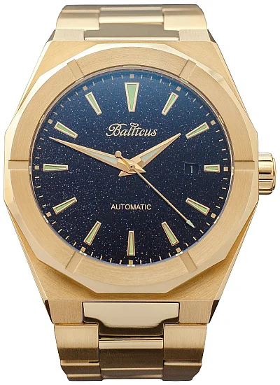 Balticus Gwiezdny Pył Złoty 42mm Datownik BLT-ZP-DT