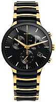 Rado Centrix Gent Quartz Chrono L Black Ceramic & Yellow Gold R30134162