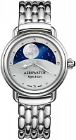 Aerowatch 1942 Mid-Size Lady Night & Day Quartz Diamonds A 44960 AA11 M