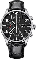 Aerowatch Les Grandes Classiques Gent Pilot Automatic Chronograph Day-Date A 61989 AA09